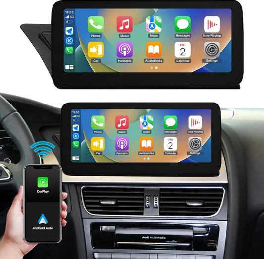 Autoradio 12,3' Ninetom avec Écran Tactile Sans Fil, Carplay et Android Auto pour Audi A4/A5/S4/S5 (2009-2015) avec Système MMI+ 3G, Compatibilité MirrorLink, Caméra, Navigation
