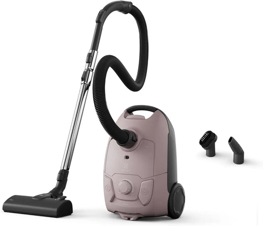 Aspirateur avec Sac Electrolux Clean 500, Puissant et Léger, Design Écoresponsable, Suceur Combiné, Rose