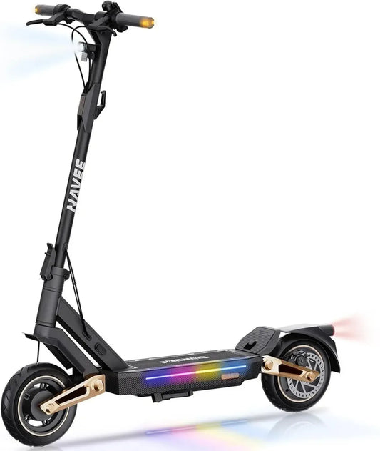 Trottinette Électrique Adulte NAVEE ST3 Pro, Moteur 1350W, 75km d'Autonomie, Suspension Totale, Pneus 10' Tubeless, Système Antidérapant TCS, Indicateurs de Direction, Compatibilité Apple Find My, IPX5