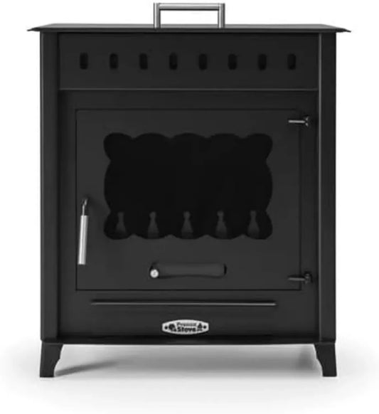 Poêle à bois avec four TIMANFAYA 2, 14,3 KW, acier robuste, conforme ECODESIGN 2022