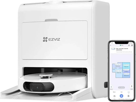 Aspirateur Robot EZVIZ RS2 avec Station Automatique et Navigation Avancée, Puissance 4000 Pa