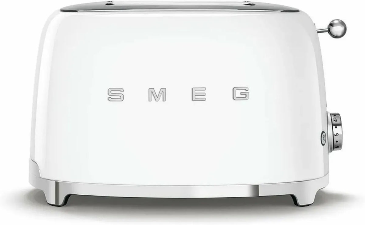 Smeg Grille-pain 2 Tranches, Chauffage, Décongélation, Fonction Bagel, Blanc