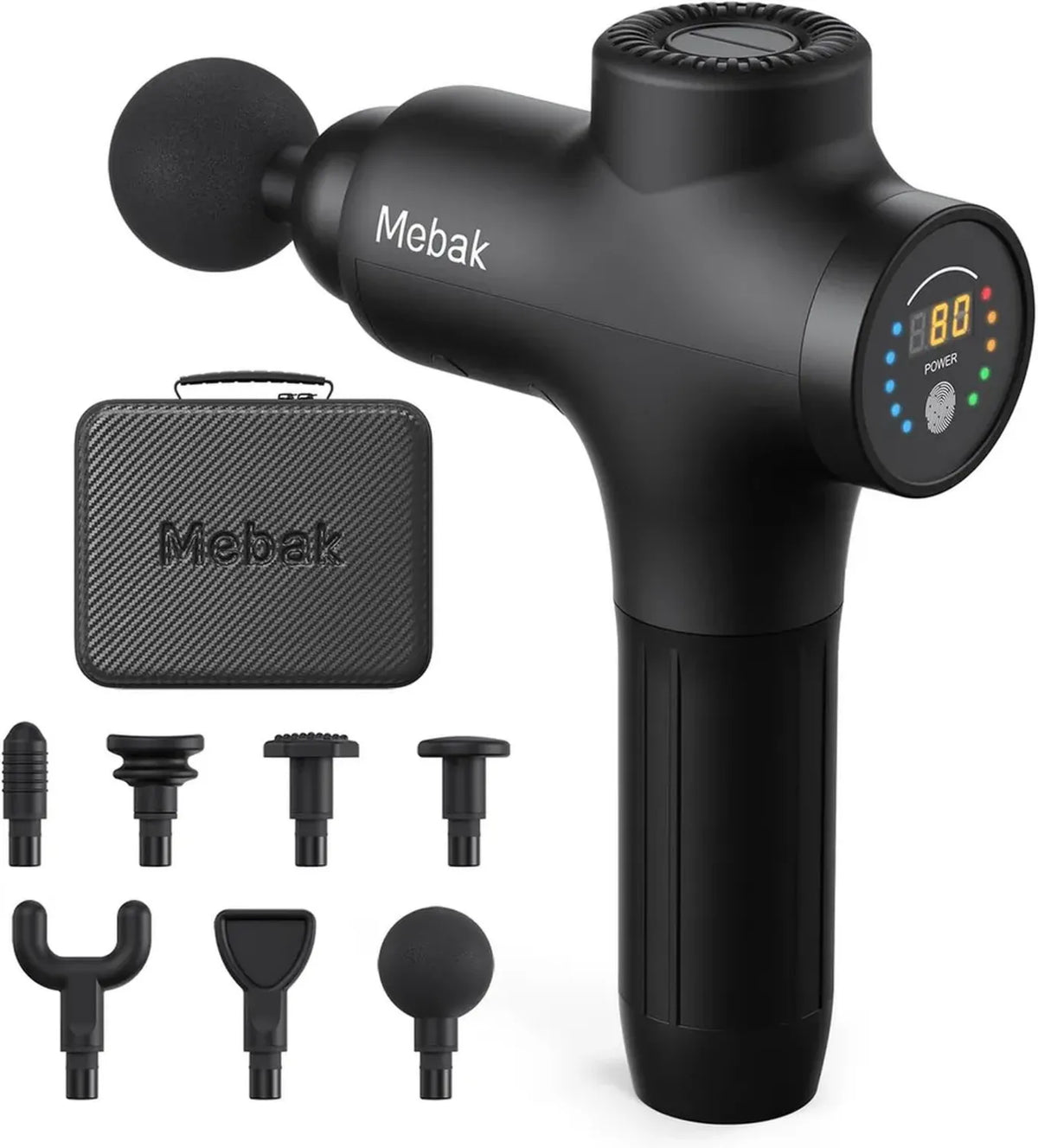 Pistolet de Massage Mebak 3 Ultra Silencieux avec 7 Têtes et 5 Vitesses