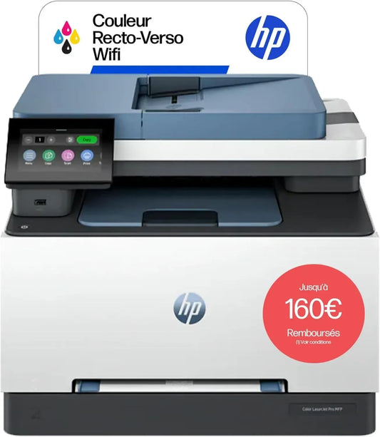 Imprimante Couleur HP Laserjet Pro 3302fdw Multifonction A4 avec Wi-Fi et Fax