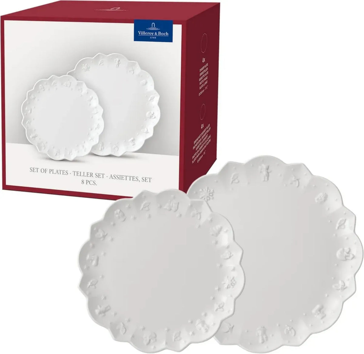Villeroy & Boch – Ensemble Assiettes Toy’s Delight Royal Classic 8 Pièces en Porcelaine Premium