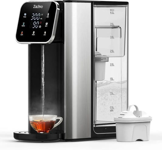 Chauffe-eau instantané 2200W, 4 niveaux de température, 3 volumes, 4L, avec filtre à charbon pour maison et bureau