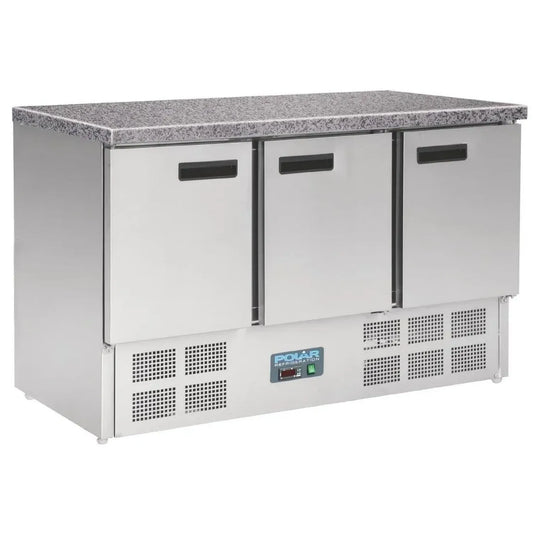 Comptoir Réfrigéré Polar 368L avec Plateau en Marbre