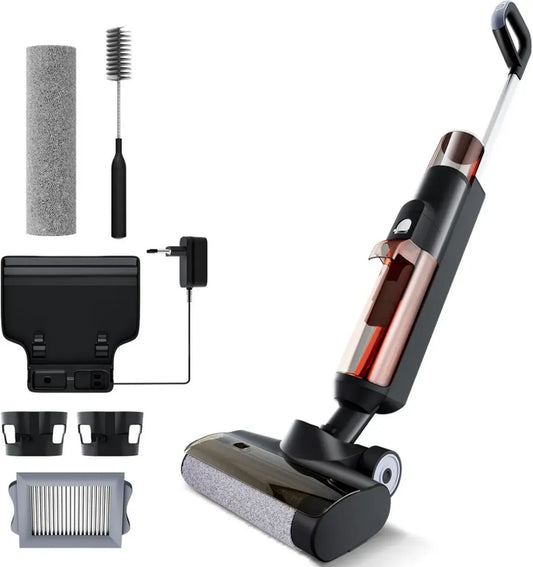 Aspirateur Laveur 2 en 1 sans Fil, 76000PA, Auto-Nettoyant, Léger, Multi-Surfaces, Spécial Sols Durs