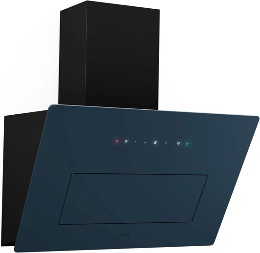 KLARSTEIN SleekAir Hotte Murale 60 cm, 686 m³/h, A++, LED 5W, Commandes Tactiles, Anthracite, Double Ventilation, Silencieuse 67 dB