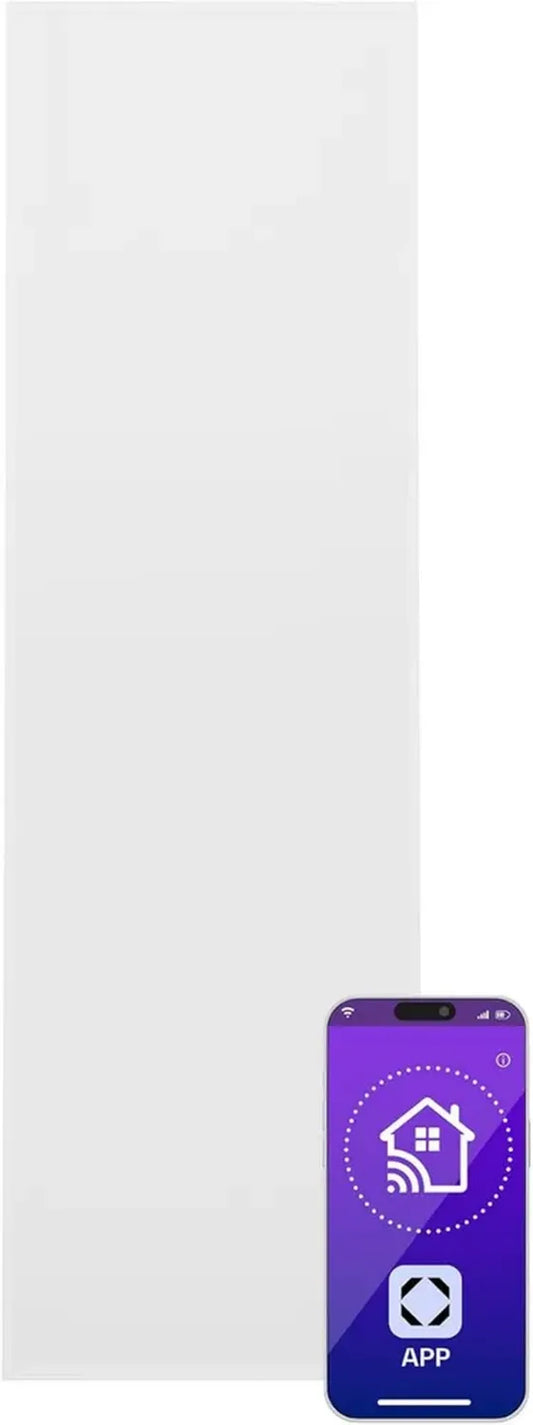 Radiateur Infrarouge Intelligent 320W KLARSTEIN avec WiFi et App, Chauffage Mural IP24 pour Salle de Bain, Détection de Fenêtre Ouverte et Thermostat