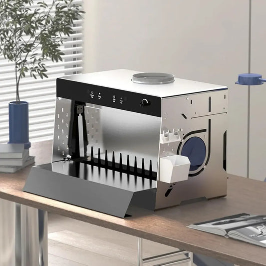 Cabine de peinture aérographe portable avec éclairage LED et filtre haute performance pour arts créatifs