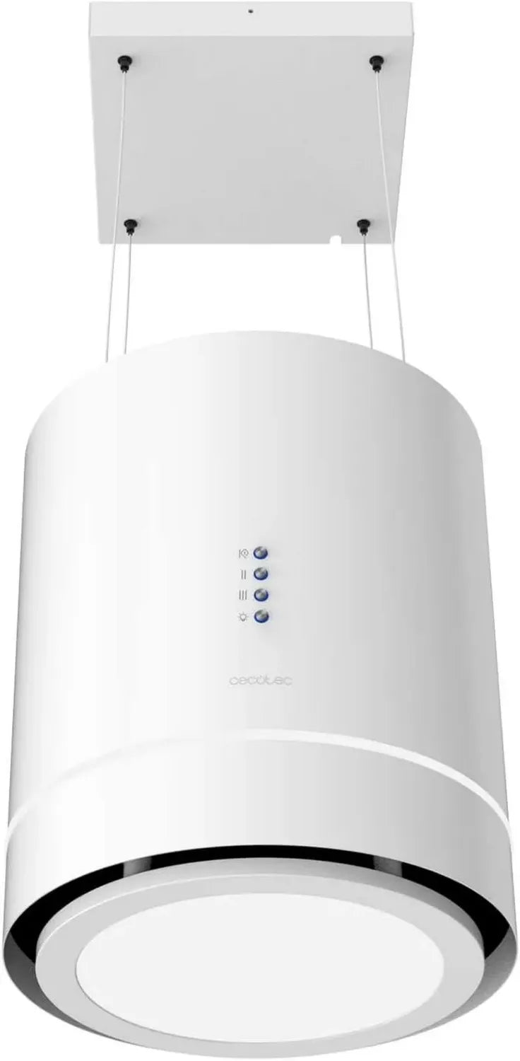 Cecotec Hotte îlot 44cm Bolero Flux Cre 448000, Blanche, 800m³/h, Moteur 210W