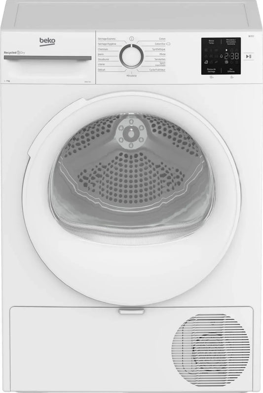 Sèche-linge à Pompe Chaleur 7kg 60cm Blanc - Efficacité Énergétique
