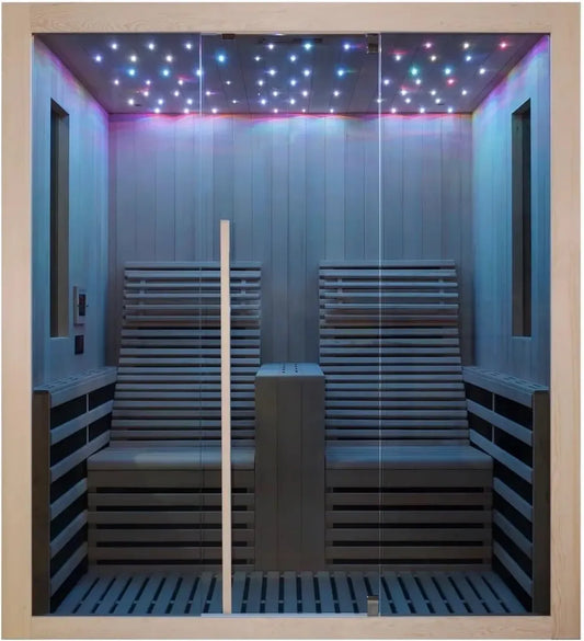 Sauna Infrarouge pour 2 Personnes avec LED et Bluetooth