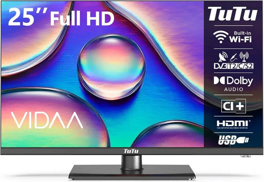 Téléviseur Intelligent 25 Pouces FHD avec WiFi et Triple Tuner